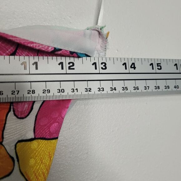 Rachel Zoe colorful vacation bright abstract print crop halter top size x small - Picture 5 of 6